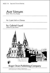 Ave Verum Two-Part choral sheet music cover
